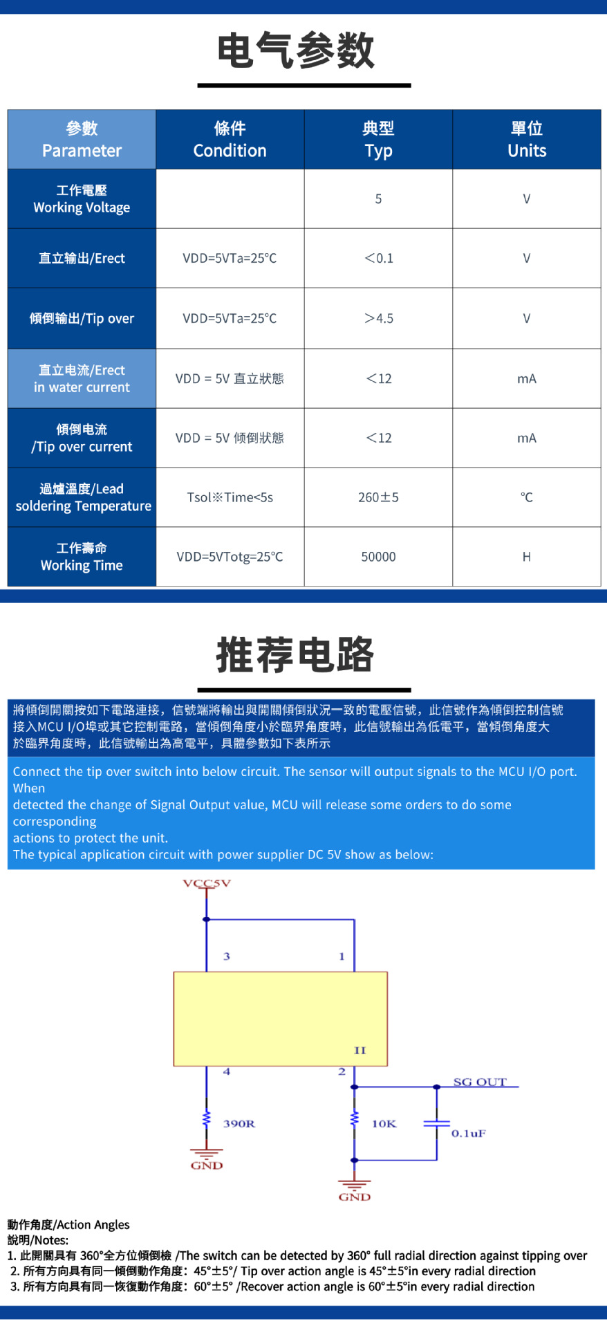Anti-tipping switch  A2TS-H